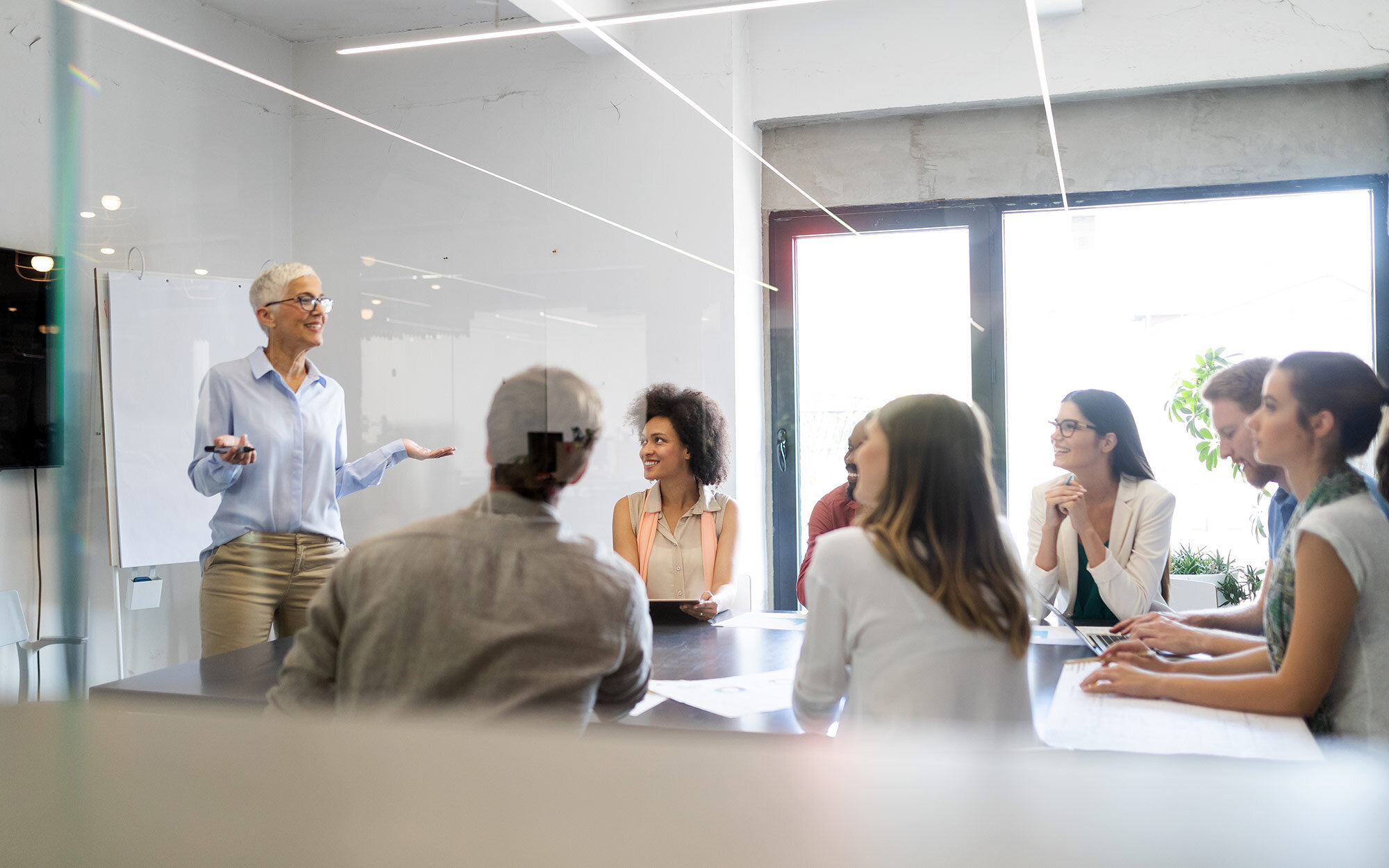 Individuelle Schulung in einem Büro