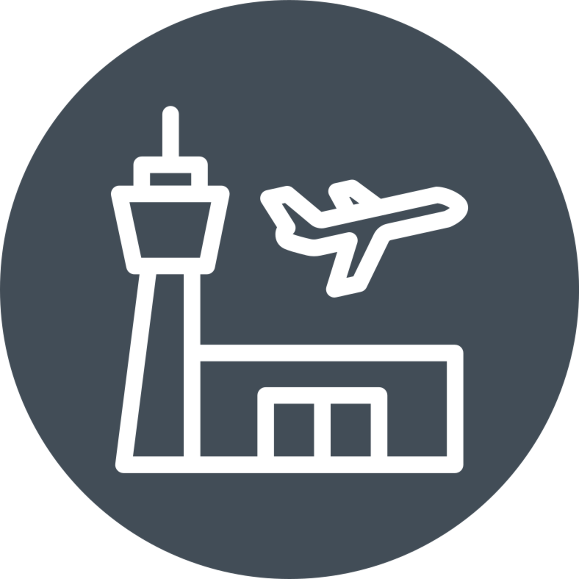 Flughafen, Icon für Branchenlösung Transport und Verkehr