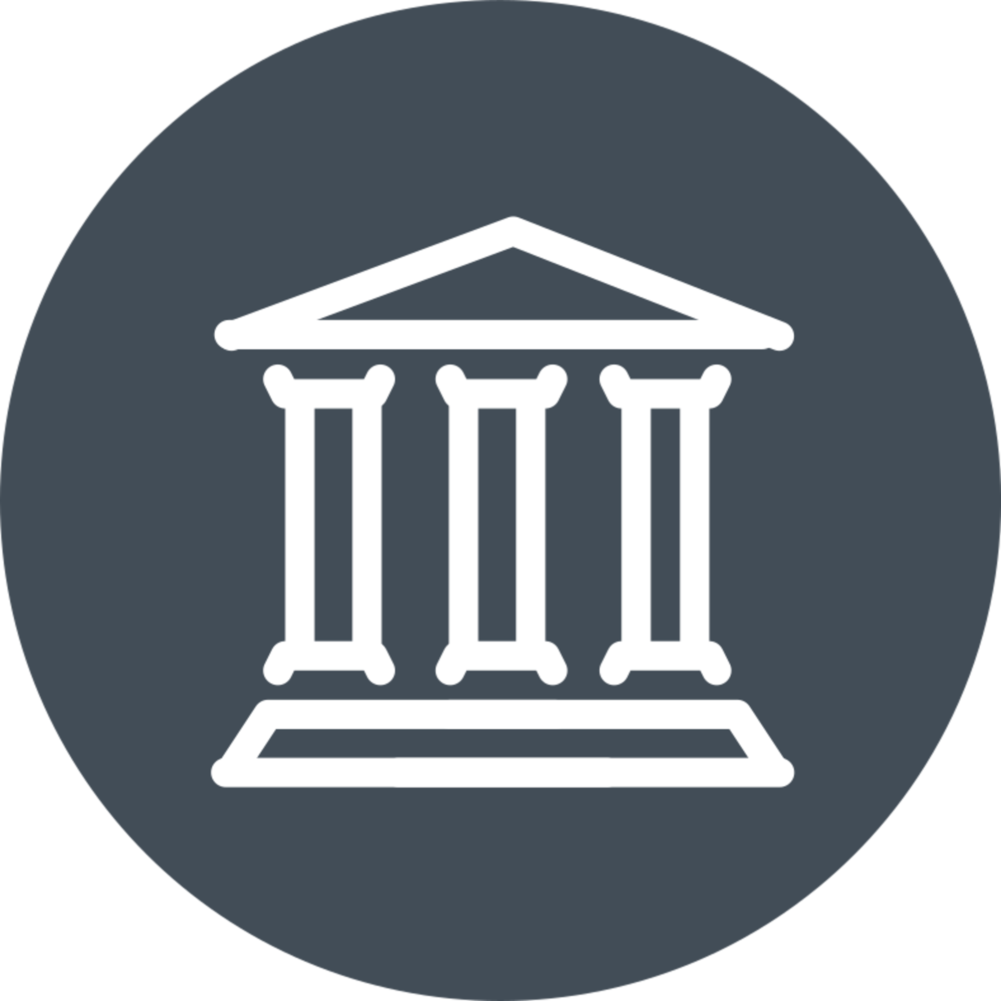 Gerichtsgebäudes mit klassischer Säulenfassade, Icon für Branchenlösung öffentliche und staatliche Einrichtungen