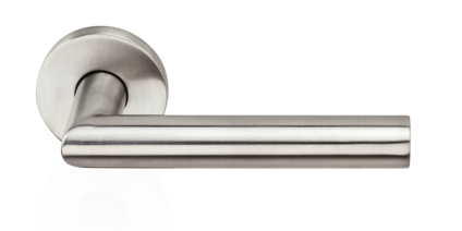 Drückermodell BELCANTO – Türdrücker mit Rundrosette – Oberfläche Edelstahl matt