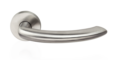 Drückermodell LEGATO – Türdrücker mit Rundrosette – Oberfläche Edelstahl matt